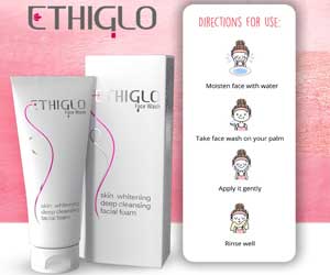 ethiglo skin whitening facewash