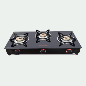 butterfly smart glass 3 burner gas stove