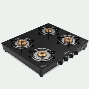 sunflame gt pride glass top 4 brass burner gas stove