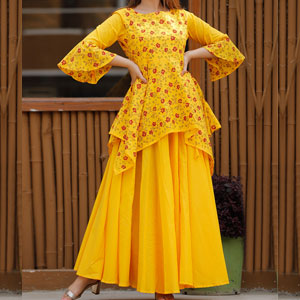 Yellow Kurti Designs with Price