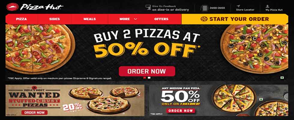 Pizza Hut Online Deals in India