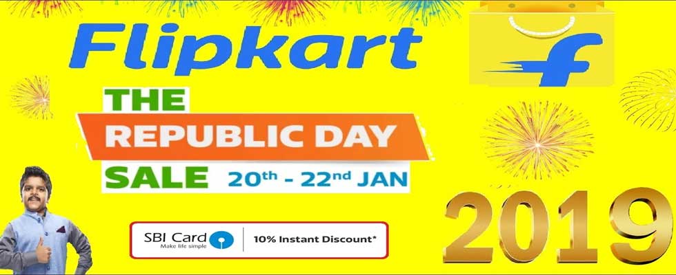 Flipkart Republic Day Sale Jan. 2019 - 10% Instant Discount on SBI Credit Cards Offers