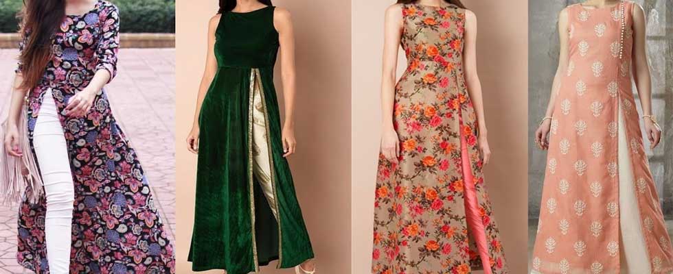 Designer Long Kurtis With Jeans, Palazzo, And Pants on Online Sale
