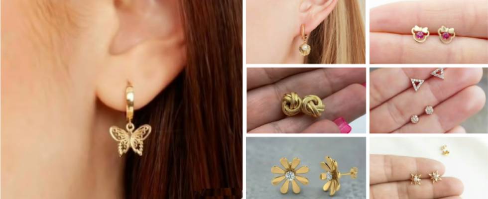 Latest and Fashionable Small Gold Earrings for Women