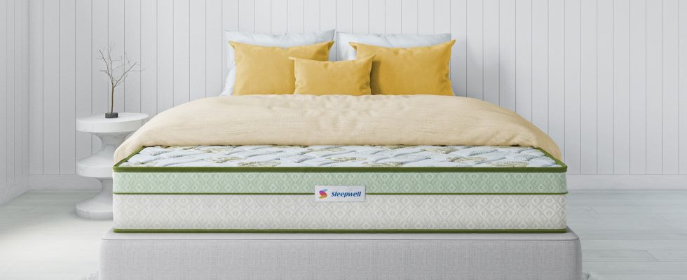 sleepwell mattress size chart in india