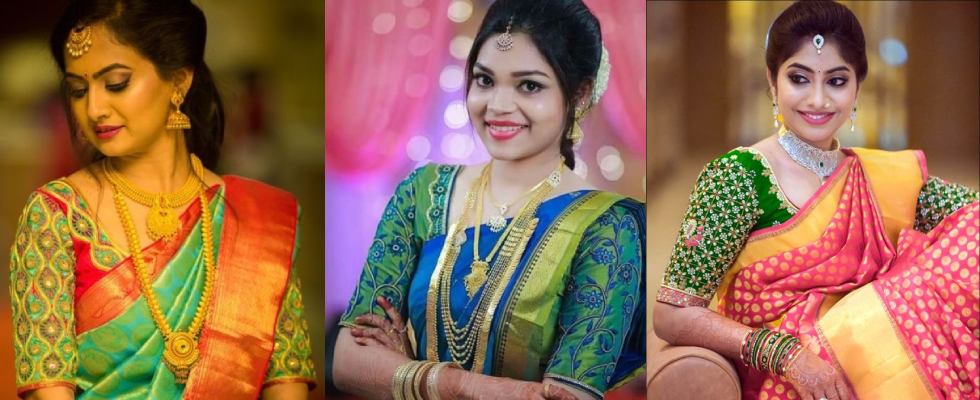 Simple Embroidery Designs for Silk Saree Blouses