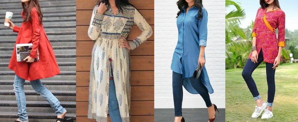 Modern Kurti Designs For Jeans And For Choosing A Perfect Outfit