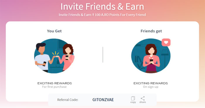 ajio refer and earn program