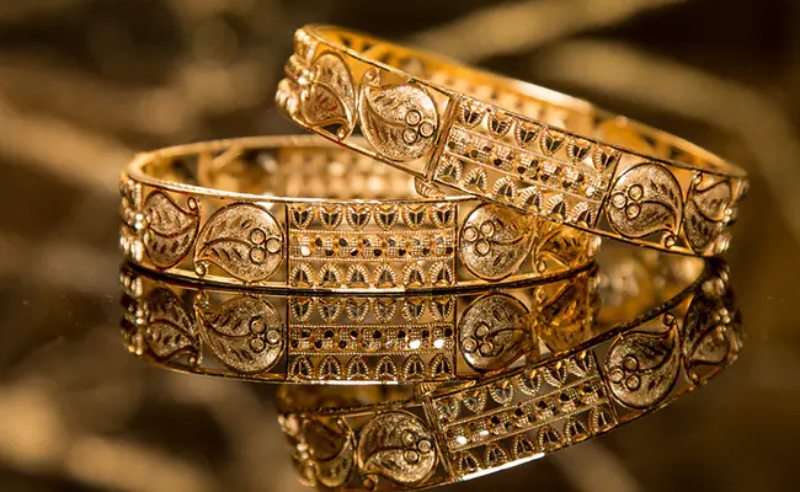 22K Gold Bangles Floral Delicacies