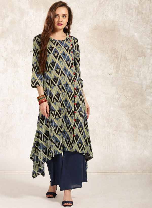 A Line Kurti: Asymmetrical and Chic