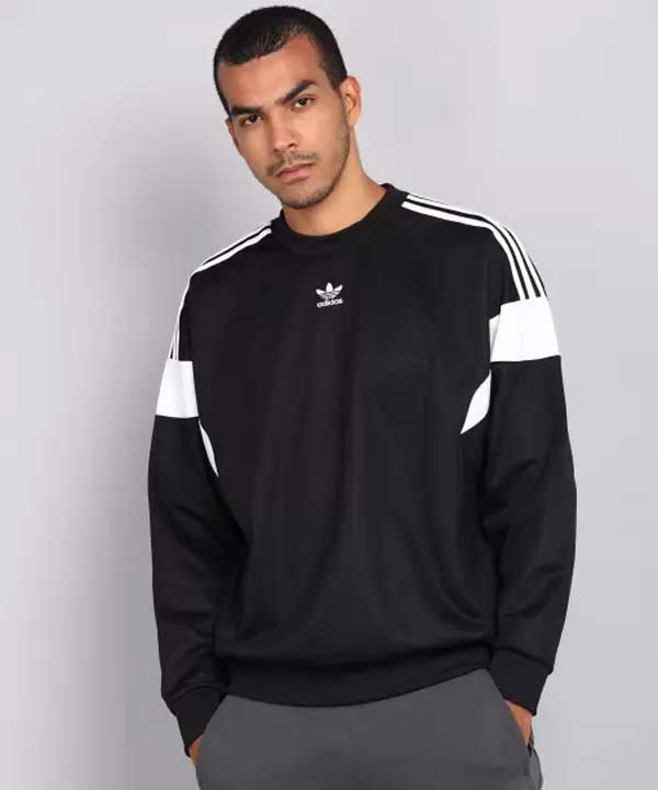 Adidas Black and White Sweatshirt