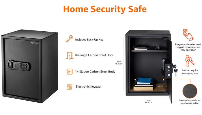 Amazon Basics Digital locker for home, 50 L