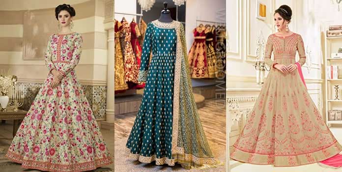 anarkali long frock design