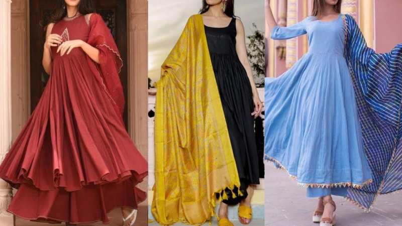 Anarkali Or Frock Suits With Plazo Sets