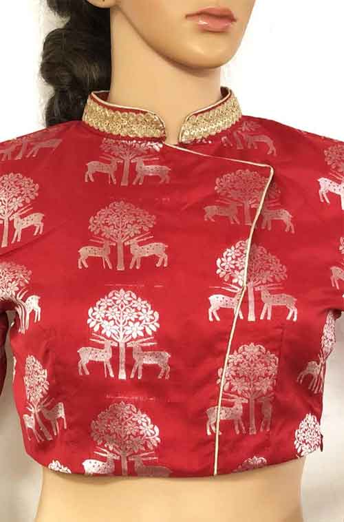 angarakha style paithani blouse