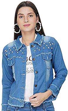 ATI CREATIONS Denim Turn Down Jacket