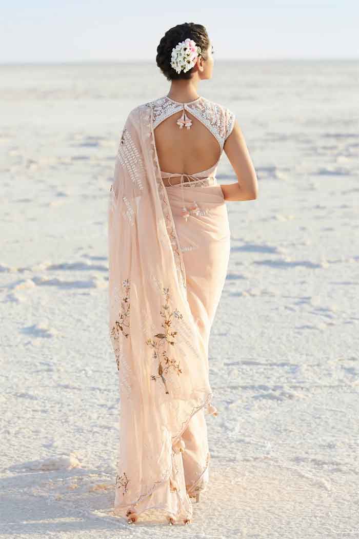 fancy designer ladies backless blouse design