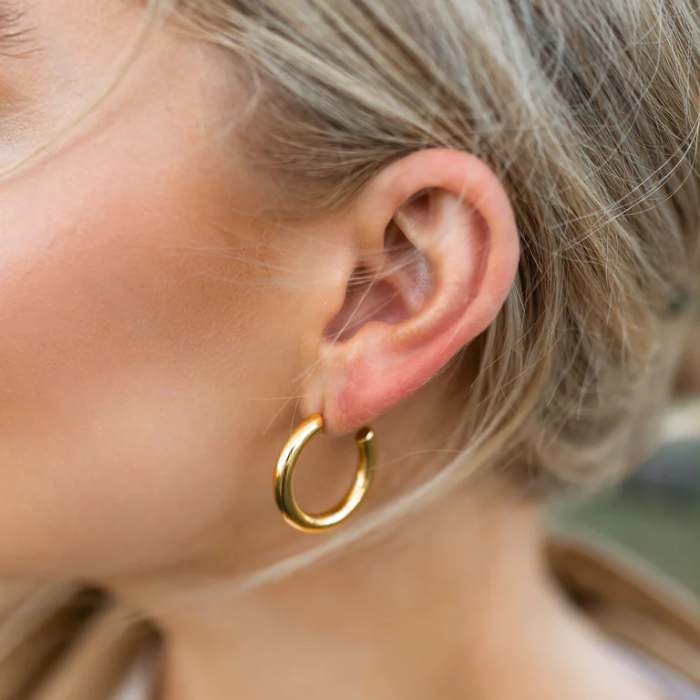 Basketball Small Hoop Gold Filled Wives Earrings