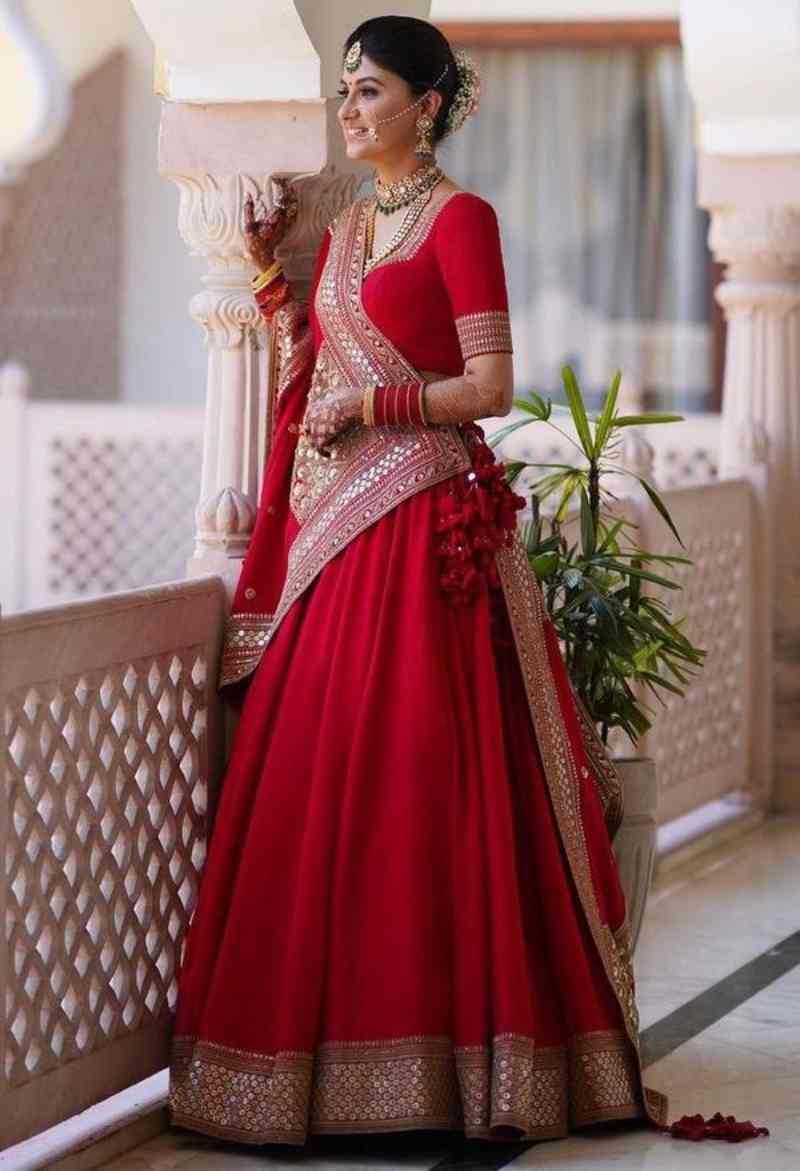 Beautifully Red Lehenga