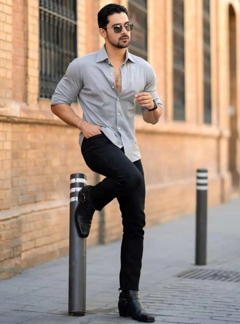 16 Black Blazer Grey Pants Styles For Men - The Versatile Man | Blazer  outfits men, Black shirt outfits, White shirt grey pants