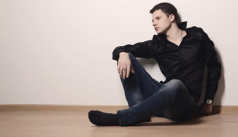 Black Shirt with Dark Blue Jeans