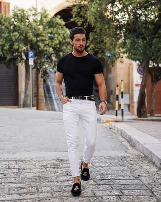 Black Shirts And Embroidered Trousers