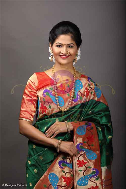brocade paithani marathi blouse design