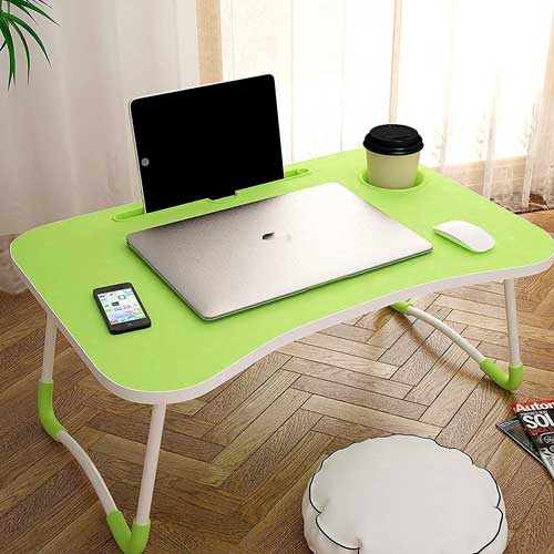 Darsh Creation Multi-Purpose Portable & Foldable Wooden Fancy Desk for Bed