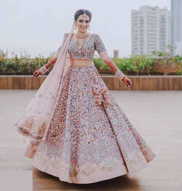 Dupatta Style with Lehenga