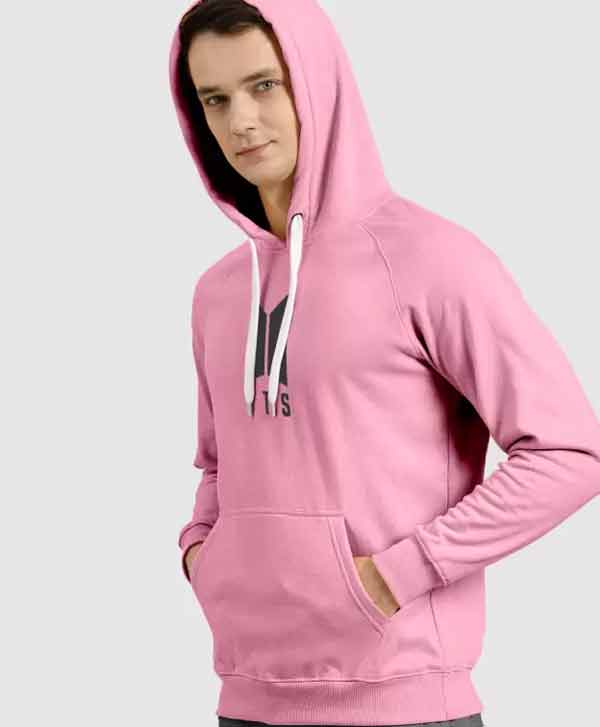 F gallery Men Printed Fleece Hooded Sweatshirt