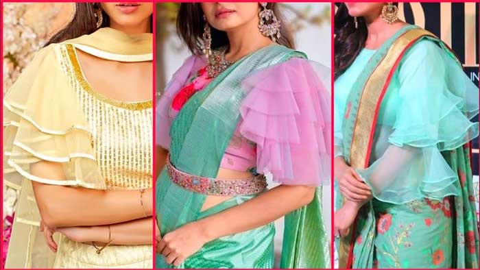 frill blouse hand fancy design