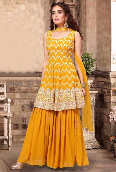 frock kurti suit design with palazzo