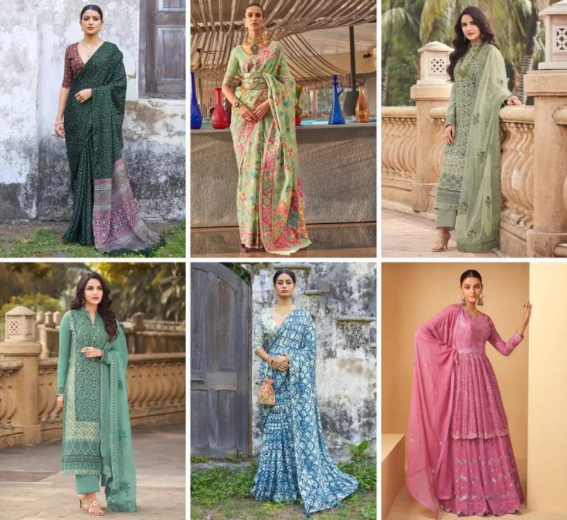 Fusion of Traditional and Contemporary Fabrics Bengali Saree