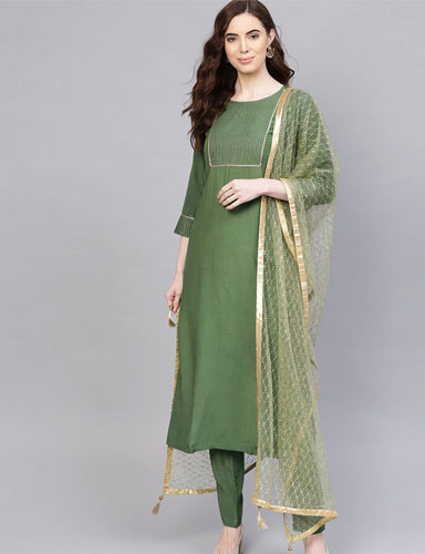 Green Kurti With Pant