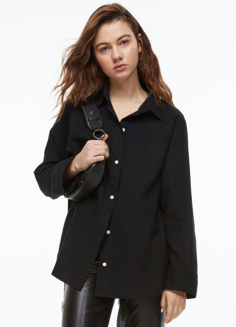 H&M - Black Button Down Shirt for Women