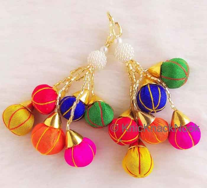 Latkan doris with colourful ball tassels