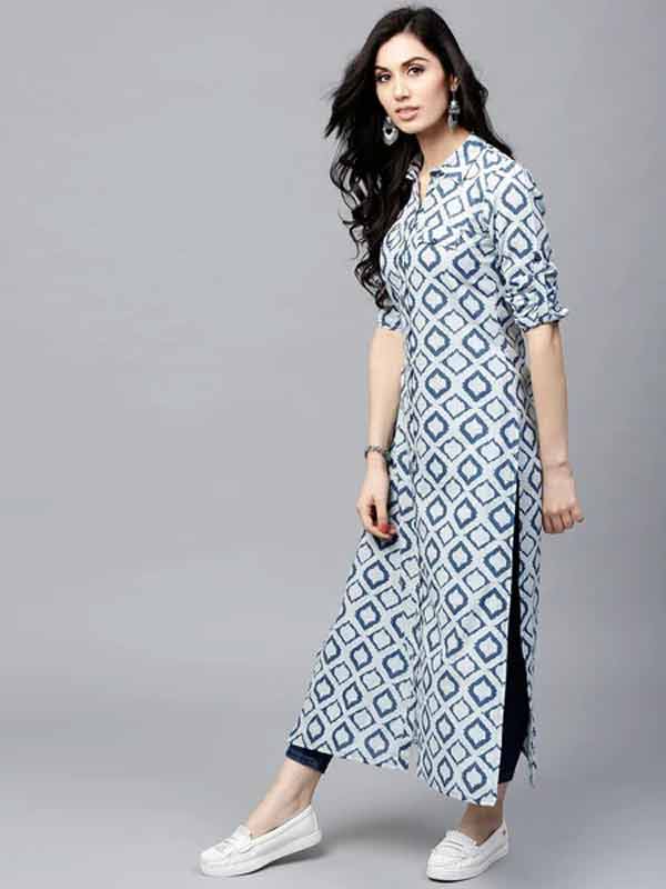 Long straight Kurti: Elegant and Poised