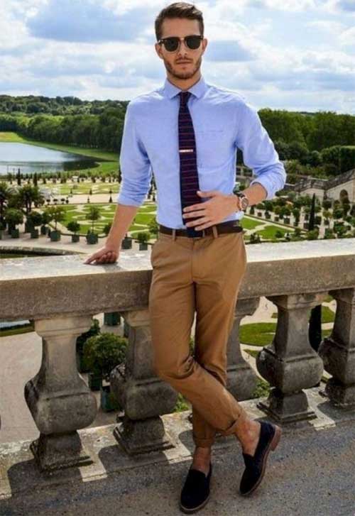 Matching Shirt with Brown Formal Pants