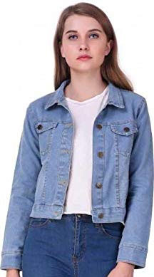 MONTREZ Denim Full Sleeves Jacket For Women
