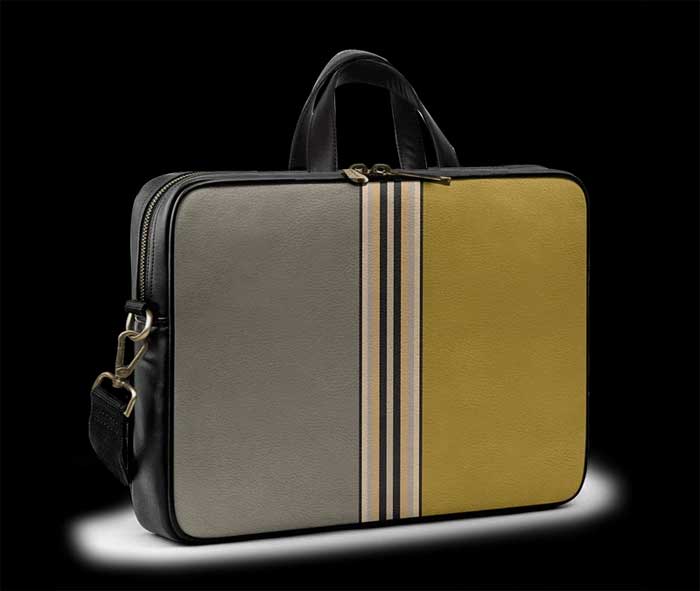 Olive & Mustard city compact laptop bag