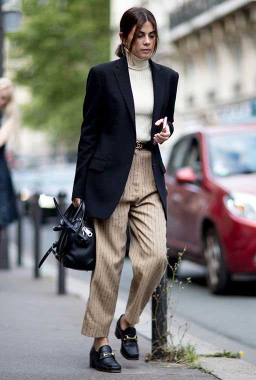 Oversized Blazer With Stripped Pants
