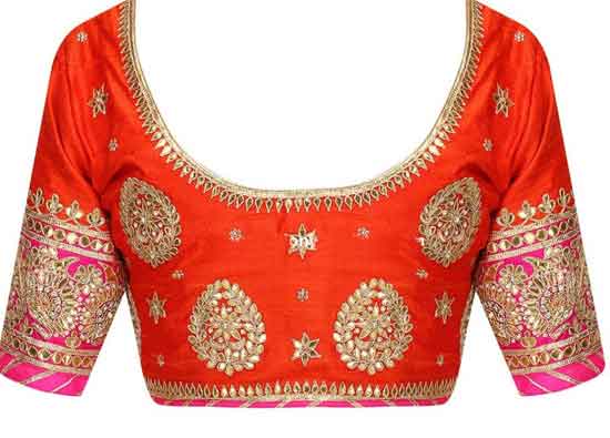 paithani gota patti blouse back design
