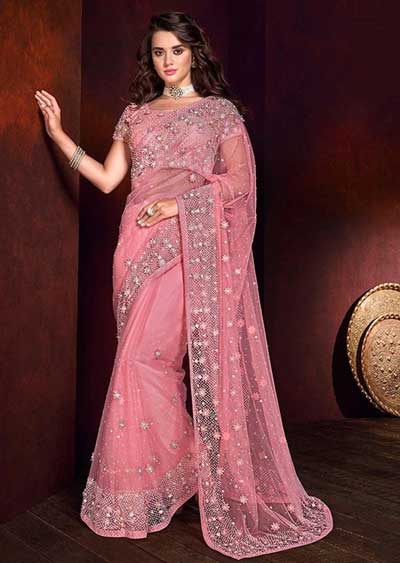 Party Wear Net saree