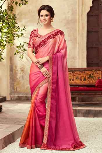 Partywear silk saree