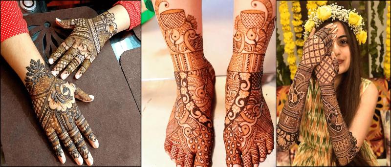 Peacocks Bridal Mehndi Design