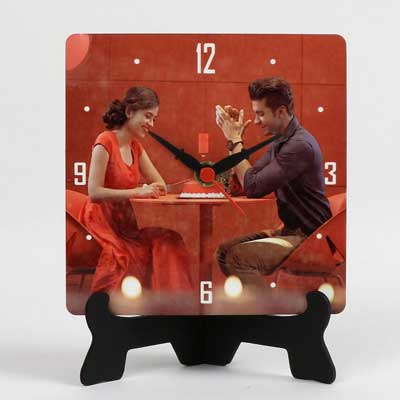 Personalised Square Table Clock