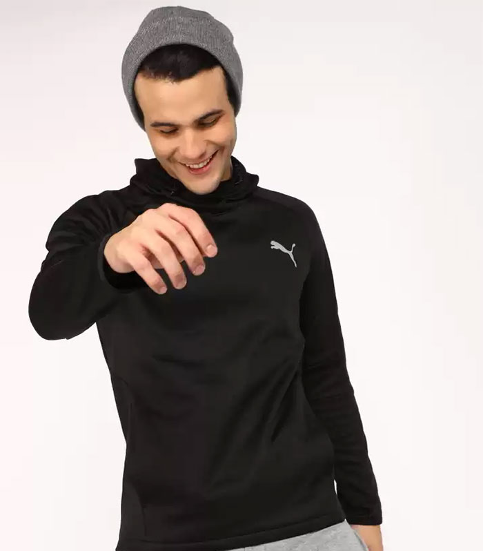 Puma Solid Hooded T-Shirt