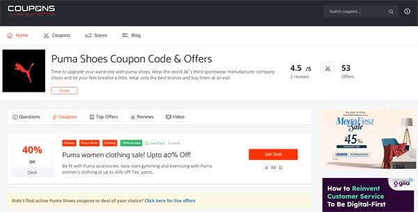 puma shoes offers