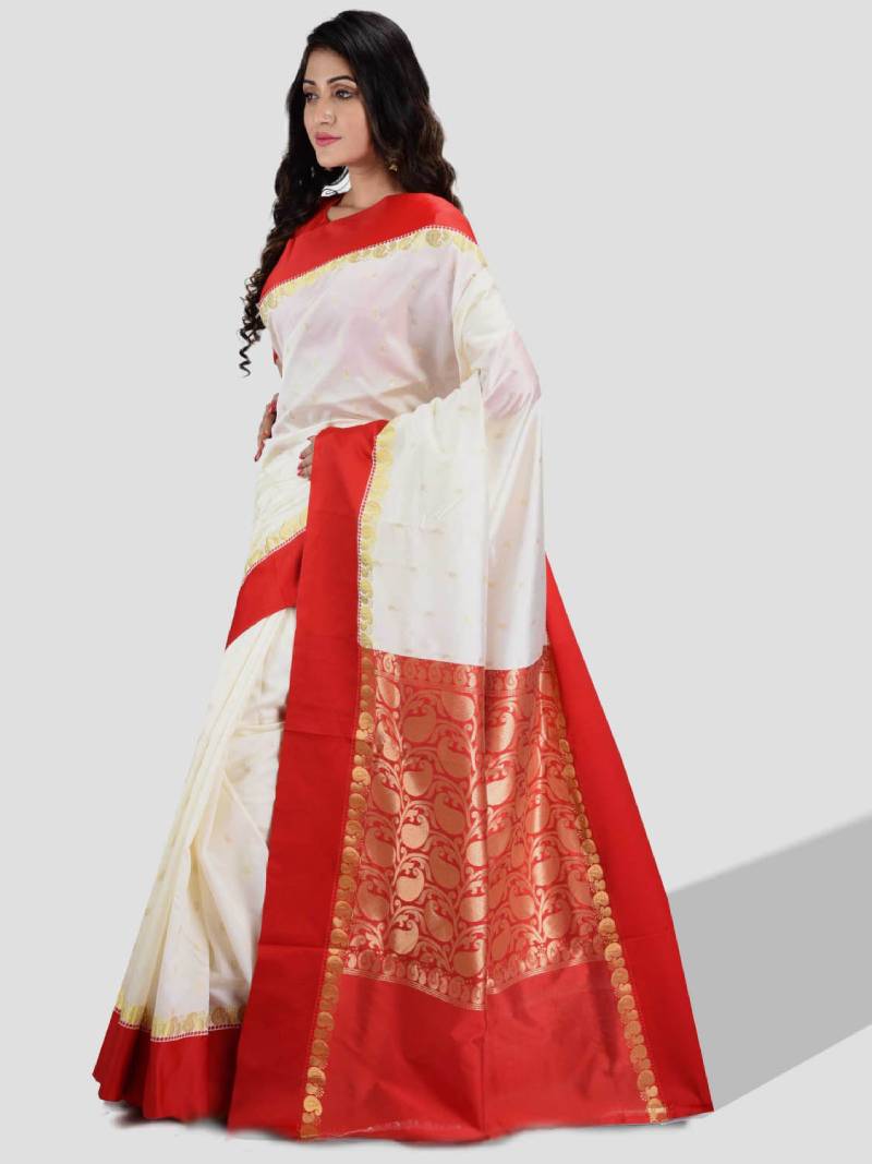 Red and White Bengali Saree: A Timeless Classic