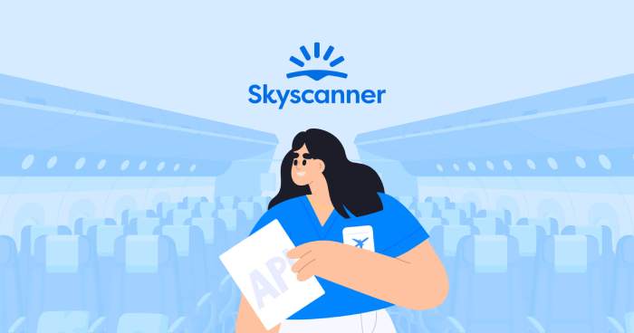 Skyscanner flight booking app